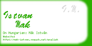 istvan mak business card