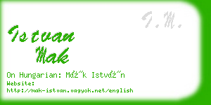 istvan mak business card